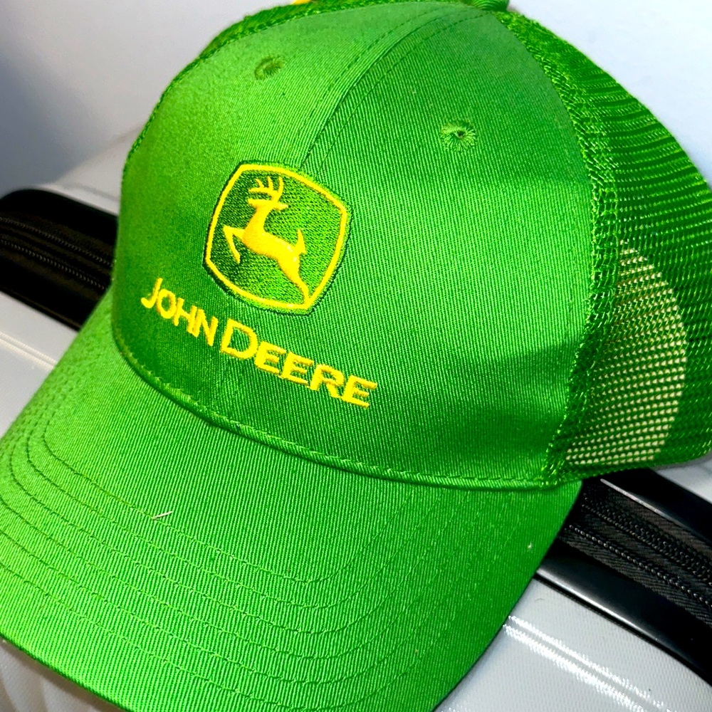 John Deere Green and Yellow Trucker Hat with Logo